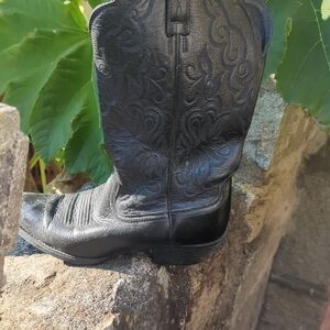 Ariat Black Leather Cowboy Boots